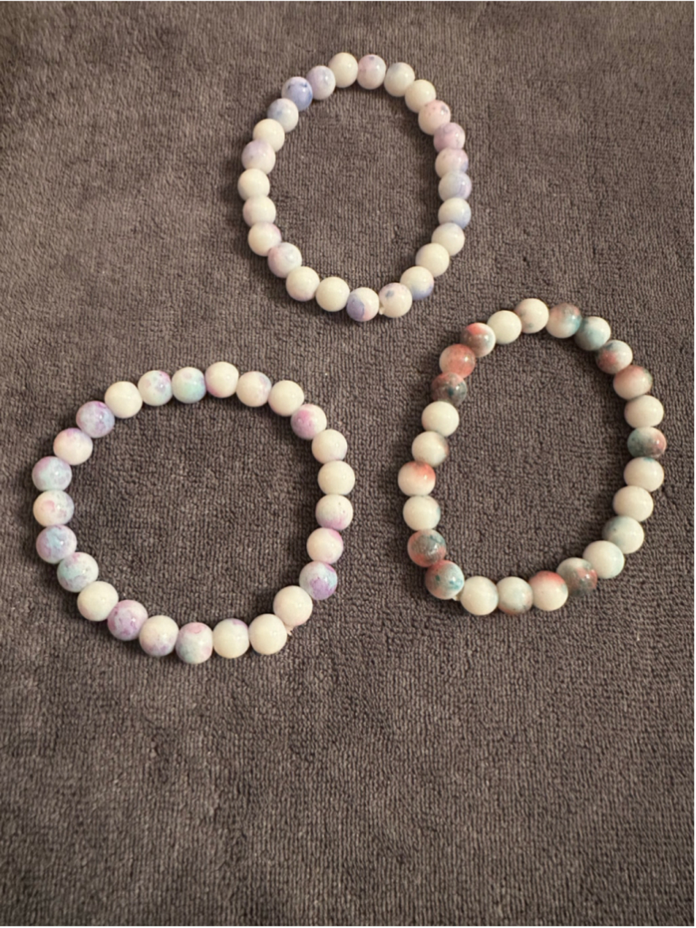 Unbranded Beaded Bracelet Trio Multi-color Set 16